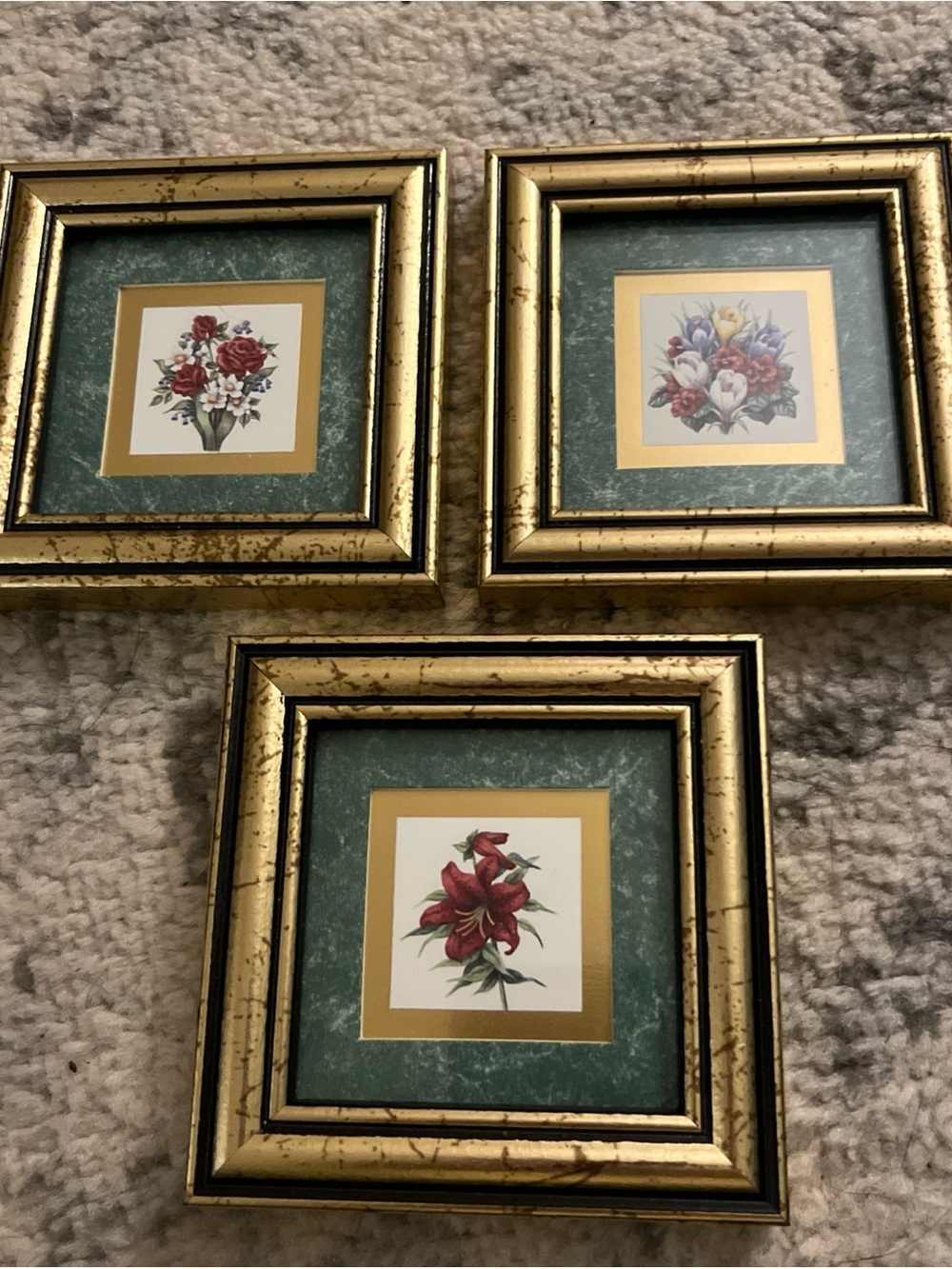 Pretty petal collectables kathy seek heartfelt collection Gold Framed Print 4”